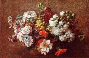 Ignace Henri Jean Fantin-Latour - Bouquet of Flowers