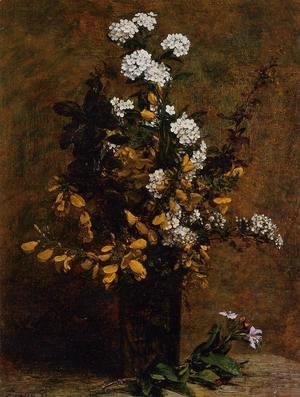 Ignace Henri Jean Fantin-Latour - Broom and Other Spring Flowers in a Vase