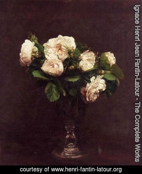 Ignace Henri Jean Fantin-Latour - White Roses