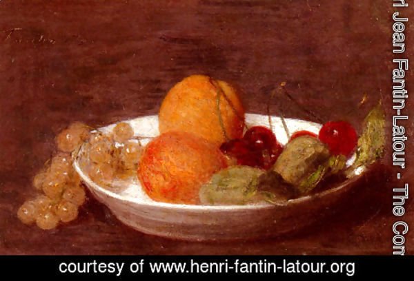 Ignace Henri Jean Fantin-Latour - A Bowl Of Fruit