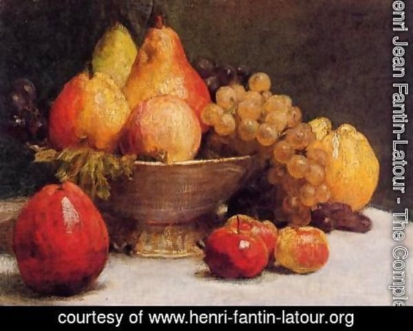 Ignace Henri Jean Fantin-Latour - Bowl of Fruit