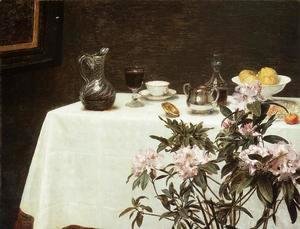 Ignace Henri Jean Fantin-Latour - Still Life: Corner Of A Table