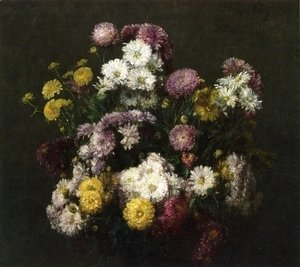 Ignace Henri Jean Fantin-Latour - Flowers, Chrysanthemums