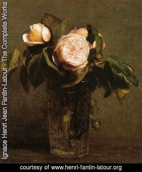 Ignace Henri Jean Fantin-Latour - Roses in a Tall Glass