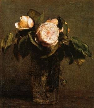 Ignace Henri Jean Fantin-Latour - Roses in a Tall Glass