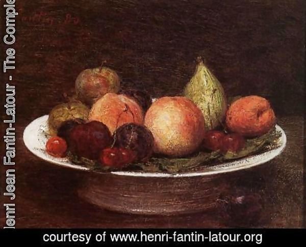 Ignace Henri Jean Fantin-Latour - Plate of Fruit