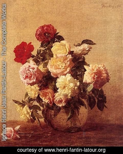 Ignace Henri Jean Fantin-Latour - Roses IV