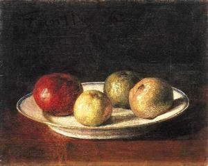 Ignace Henri Jean Fantin-Latour - A Plate of Apples