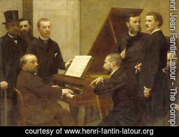 Ignace Henri Jean Fantin-Latour - Around the piano