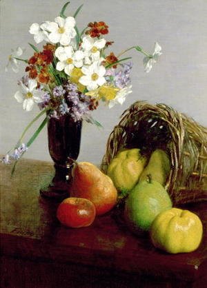 Ignace Henri Jean Fantin-Latour - Fruits and Flowers 1866