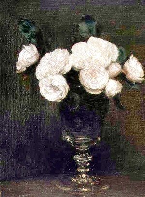 Ignace Henri Jean Fantin-Latour - Still Life of Malmaison Roses