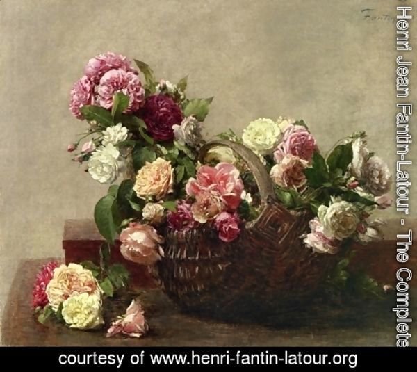 Ignace Henri Jean Fantin-Latour - Panier De Roses