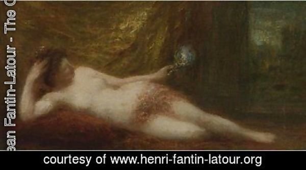 Ignace Henri Jean Fantin-Latour - Odalisque A L'Ecran