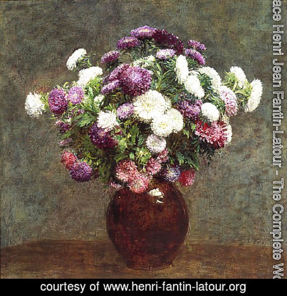 Ignace Henri Jean Fantin-Latour - Asters in a Vase