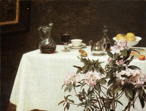 Ignace Henri Jean Fantin-Latour - Still Life- The Corner of a Table 1873