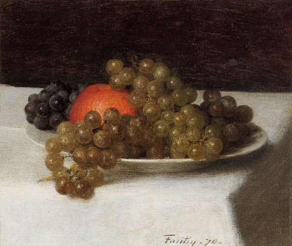 Apples and Grapes by Ignace Henri Jean Fantin-Latour