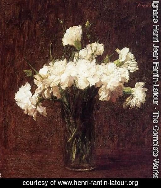 Ignace Henri Jean Fantin-Latour - White Carnations