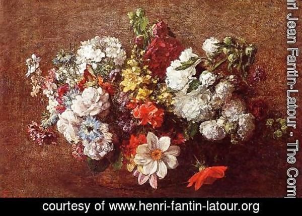 Ignace Henri Jean Fantin-Latour - Bouquet of Flowers