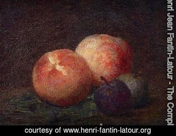 Ignace Henri Jean Fantin-Latour - Two Peaches and Two Plums