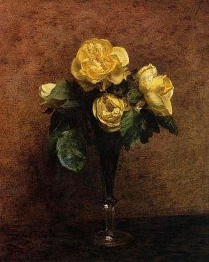 Ignace Henri Jean Fantin-Latour - Fleurs: Roses Marechal Neil