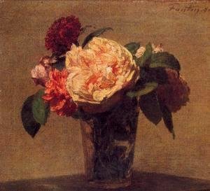 Ignace Henri Jean Fantin-Latour - Flowers in a Vase