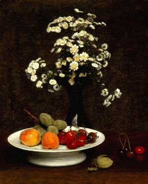 Ignace Henri Jean Fantin-Latour - Still Life with Flowers