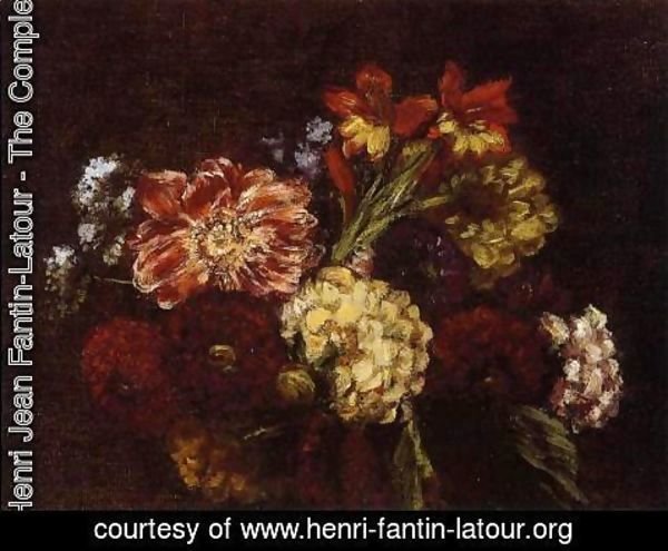 Ignace Henri Jean Fantin-Latour - Flowers: Dahlias and Gladiolas