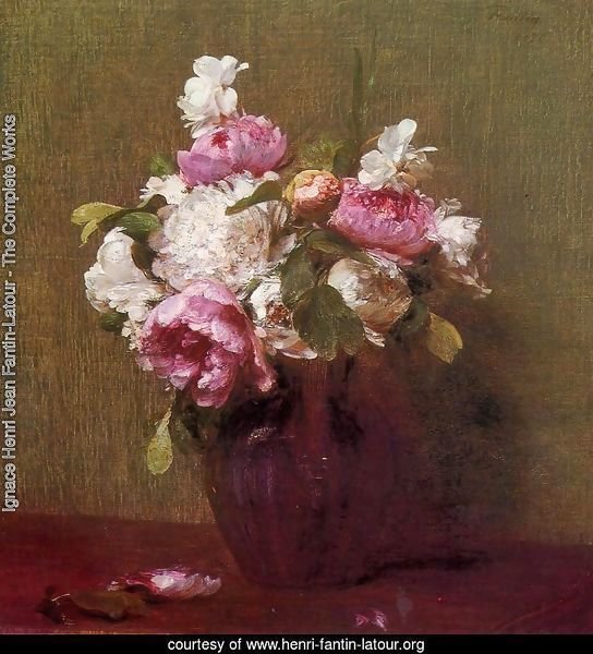 White Peonies and Roses, Narcissus
