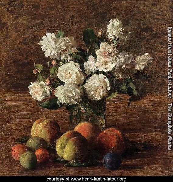 Still Life: Roses and Fruit