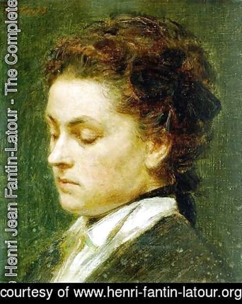 Ignace Henri Jean Fantin-Latour - Ritratto di Giovane Donna (Portrait of Giovane Donna)