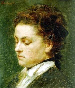 Ignace Henri Jean Fantin-Latour - Ritratto di Giovane Donna (Portrait of Giovane Donna)