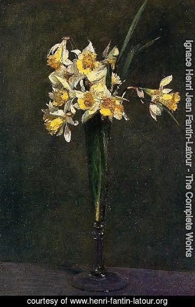 Ignace Henri Jean Fantin-Latour - Yellow Flowers (or Coucous)
