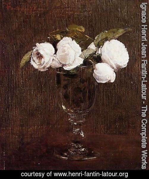 Ignace Henri Jean Fantin-Latour - Vase of Roses