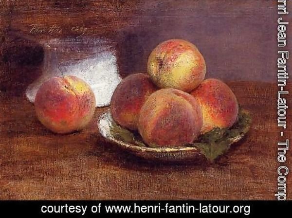 Ignace Henri Jean Fantin-Latour - Bowl of Peaches