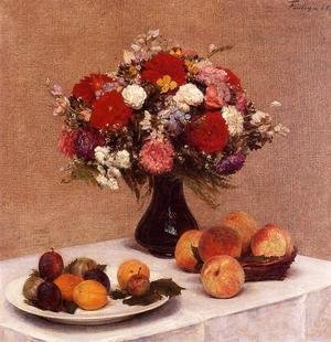 Ignace Henri Jean Fantin-Latour - Flowers and Fruit