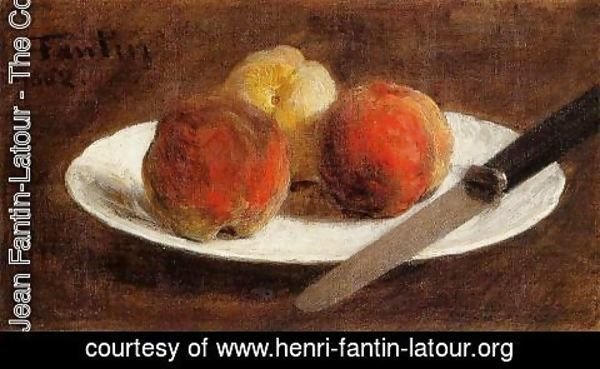 Ignace Henri Jean Fantin-Latour - Plate of Peaches