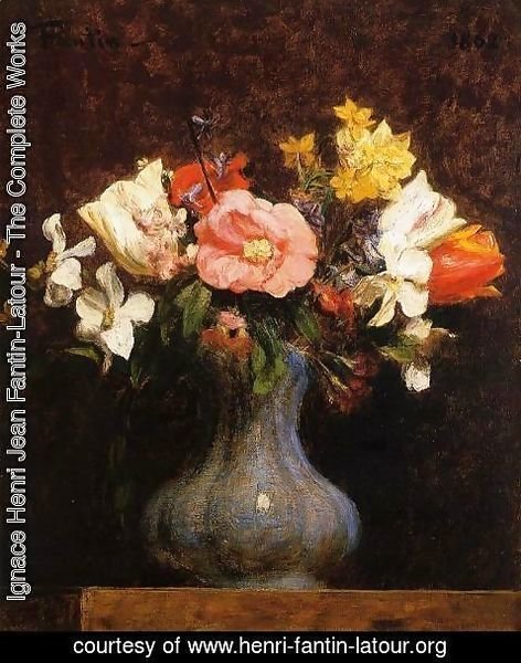 Ignace Henri Jean Fantin-Latour - Flowers, Camelias and Tulips