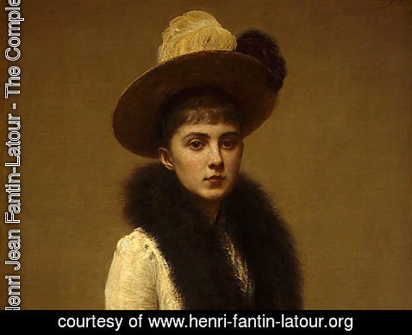 Ignace Henri Jean Fantin-Latour - Portrait of Sonia [detail: 1]