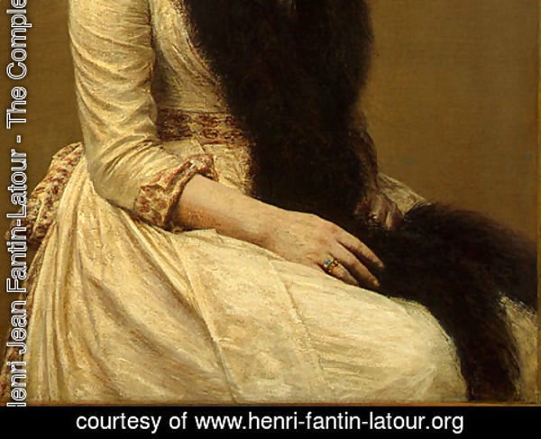 Ignace Henri Jean Fantin-Latour - Portrait of Sonia [detail: 2]
