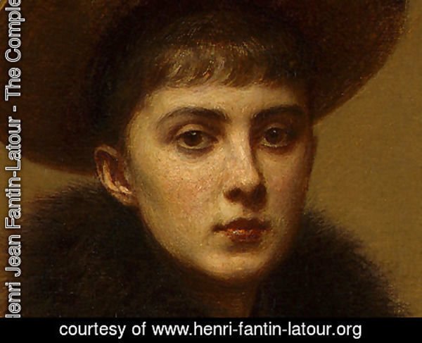 Ignace Henri Jean Fantin-Latour - Portrait of Sonia [detail: 3]