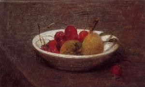 Ignace Henri Jean Fantin-Latour - Still Life of Cherries and Almonds