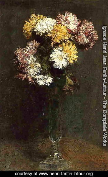 Ignace Henri Jean Fantin-Latour - Chrysanthemums 2