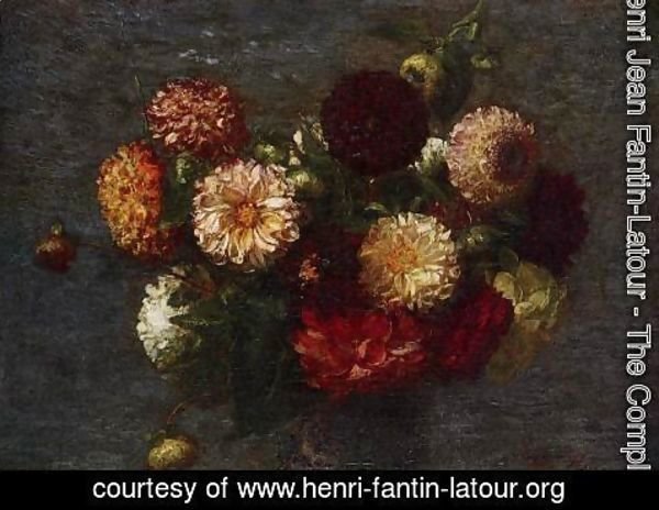 Ignace Henri Jean Fantin-Latour - Chrysanthemums II