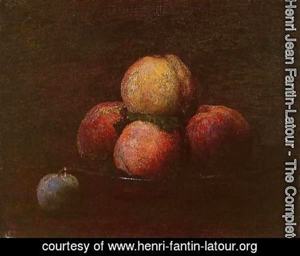 Ignace Henri Jean Fantin-Latour - Peaches and a Plum
