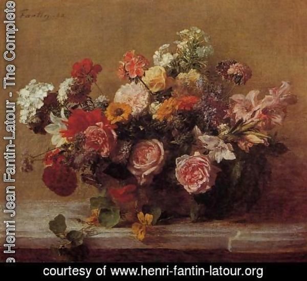 Ignace Henri Jean Fantin-Latour - Flowers VI
