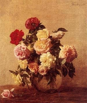 Ignace Henri Jean Fantin-Latour - Roses IV
