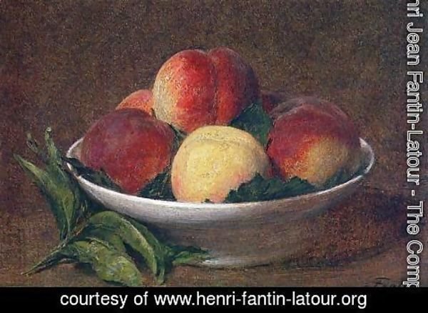 Ignace Henri Jean Fantin-Latour - Peaches in a Bowl
