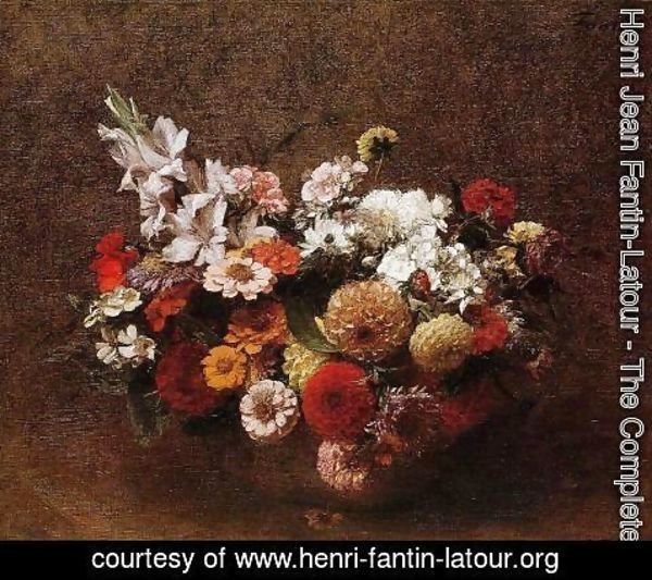 Ignace Henri Jean Fantin-Latour - Bouquet of Flowers II