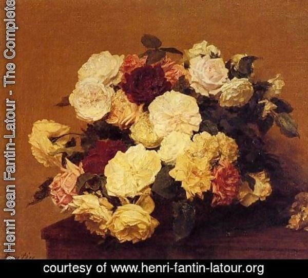 Ignace Henri Jean Fantin-Latour - Roses XII