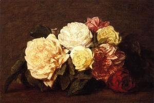 Ignace Henri Jean Fantin-Latour - Roses XV